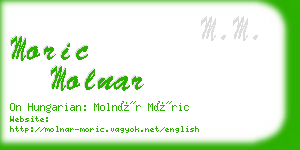 moric molnar business card